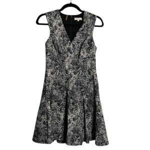 REBECCA TAYLOR Sleeveless Printed Textured Mini Dress Size 4